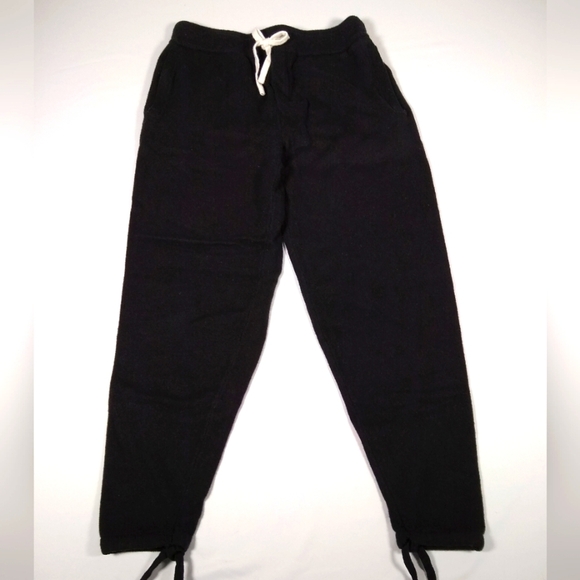 ESNTLS Wool Cashmere Blend Black Small Joggers Sweatpants - Picture 1 of 8